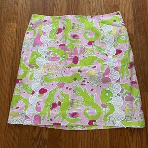 Lilly Pulitzer skirt with lace trim